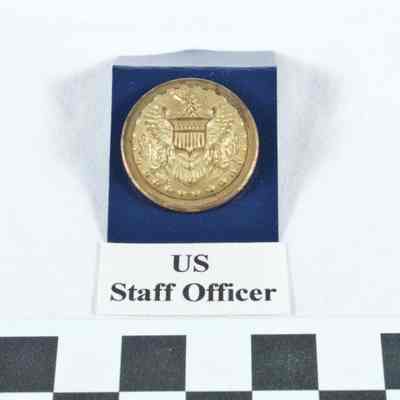 Stamped brass U.S. staff officer's uniform button