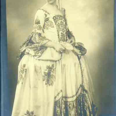 Frances Packette Todd in 18th century dress