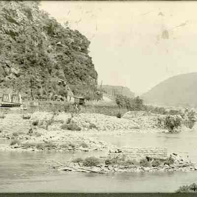 View from The Point showing destruction of Flood of 1936 near Harpers Ferry