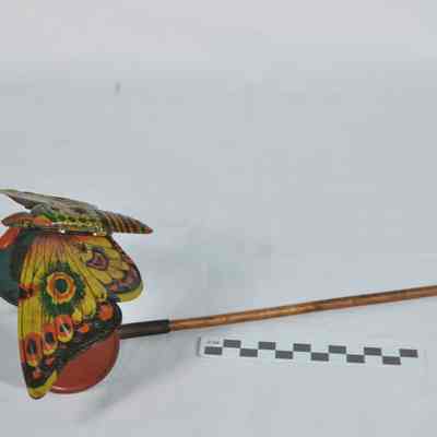 Wood and metal push toy