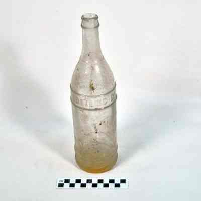 Clear soft drink bottle