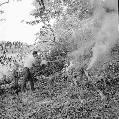 Old Stone Chapel or St. George's Chapel before clean up program