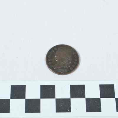 1828 U.S. half-cent coin