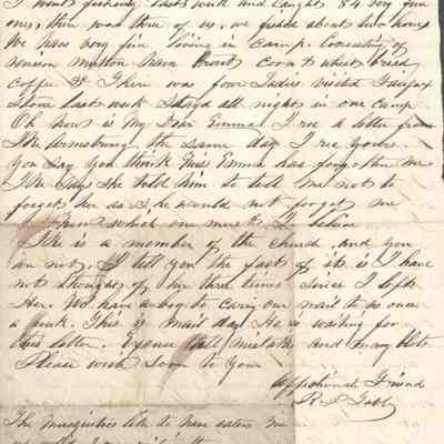 Letter from R. P. Tabb, Fairfax Camp, July 3, 1859