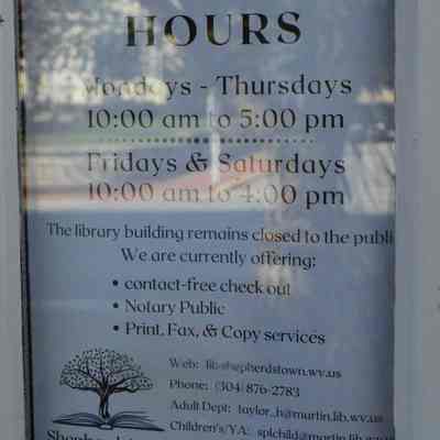 Shepherdstown Public Library's pandemic hours