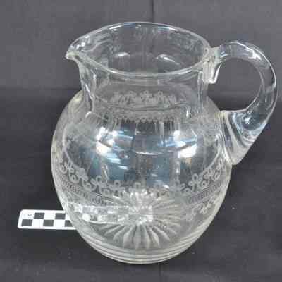 Blown crystal pitcher