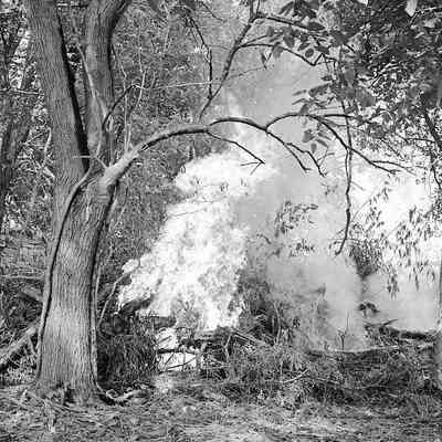 Old Stone Chapel or St. George's Chapel before clean up program