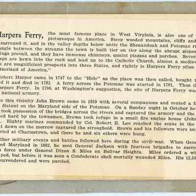 Harper's Ferry, W. Va. Gateway to the Shenandoah Valley