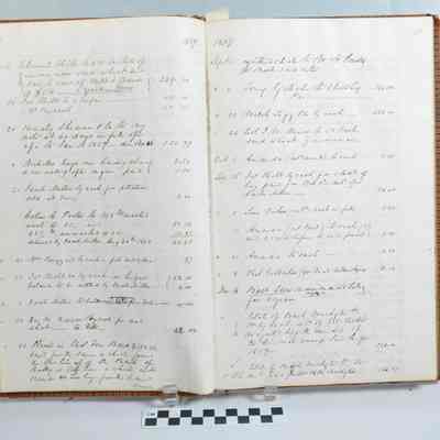 Leather bound journal of Colonel Lewis Washington