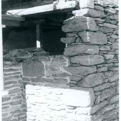 Exterior stone corner of farmhouse