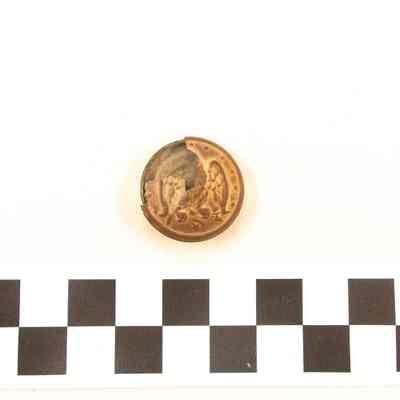 Confederate staff officer's button remnant