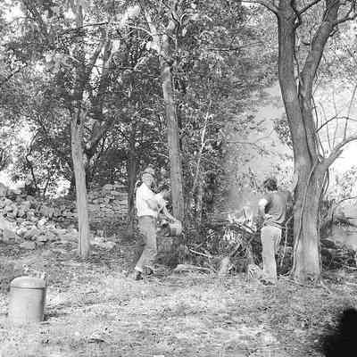 Old Stone Chapel or St. George's Chapel before clean up program