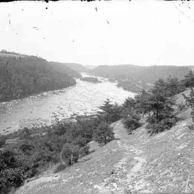 The Shenandoah River looking upstream from Camp Hill