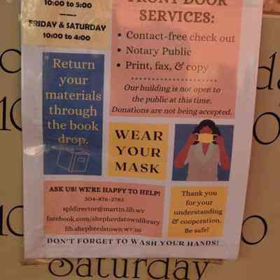 Shepherdstown Public Library pandemic hours and policies