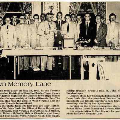Charles Town High School Key Club's Charter Night, 1953