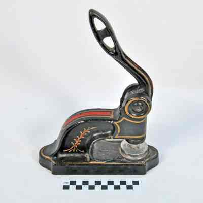 Black painted press with gold and red decoration