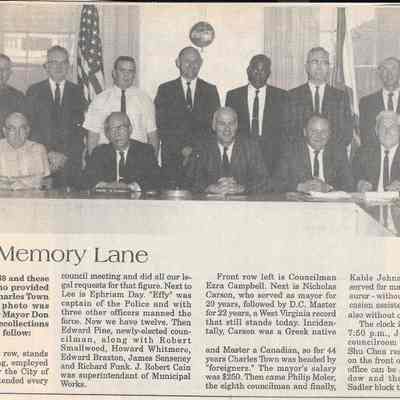 Charles Town City Council members, 1968