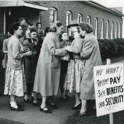 Striking workers at the Perfection Garment Company