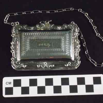 Silver calling card case