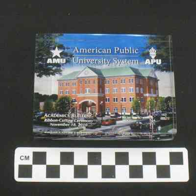 American Public University paperweight