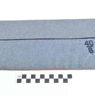 Light blue garrison cap with dark blue braid