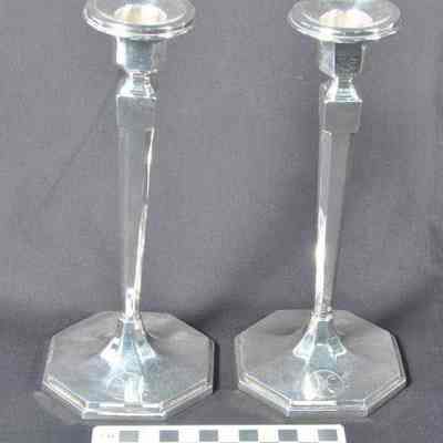 Two sterling silver candlesticks