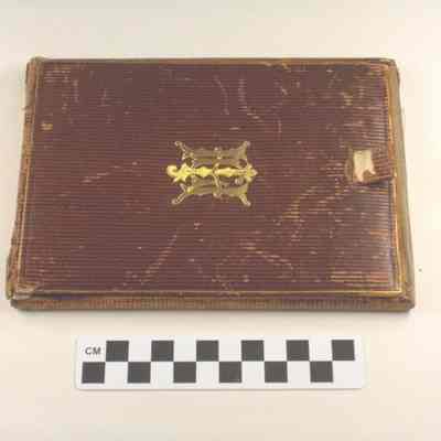 Mirror in leather case