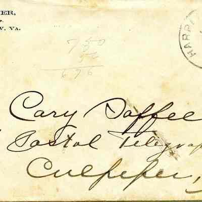 Envelope for Hotel Connor letter