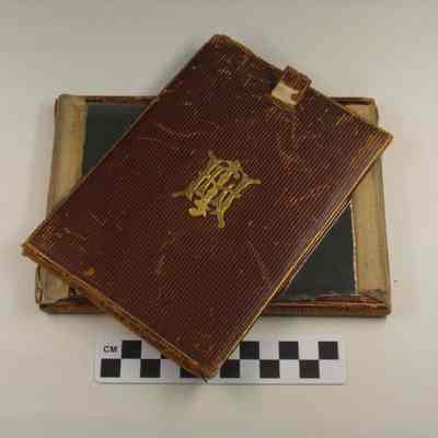 Mirror in leather case