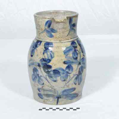 Large earthenware saltglaze pitcher