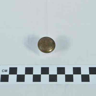 Brass Confederate infantry uniform button
