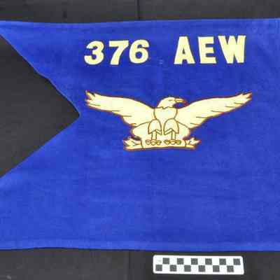 Royal blue guidon flag