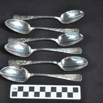 Six sterling silver spoons