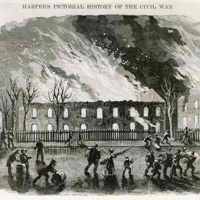 Burning of U. S. Arsenal at Harpers Ferry, April 18, 1861
