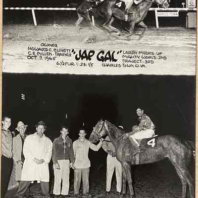 "Jap Gal" winners circle photo