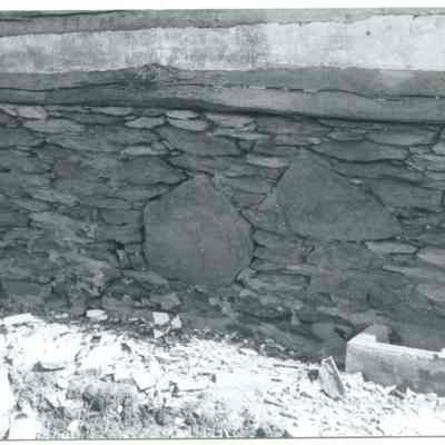 Exterior of farmhouse showing stone