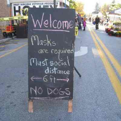 Sign at entrance to Charles Town Farmers Market