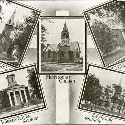 Collage of Zion Episcopal Church, Presbyterian Church, Methodist Church, Ba