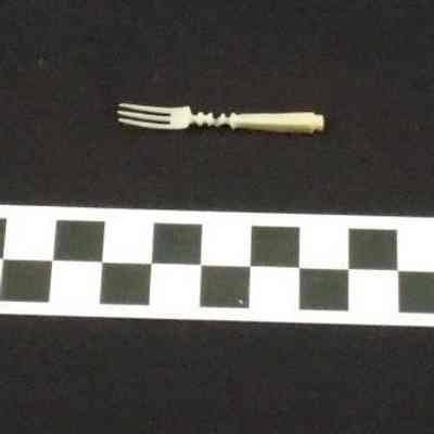 Dinner fork made from bone