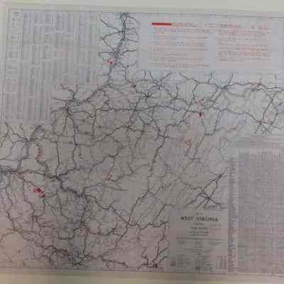 West Virginia Road Map