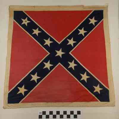 Small Confederate battle flag with crossed stars and bars