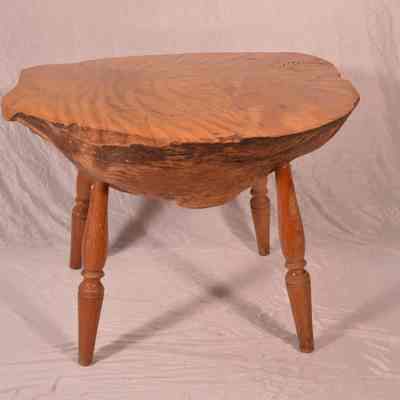 Large burl, possibly cypress, table