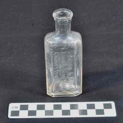Clear glass pharmacy bottle