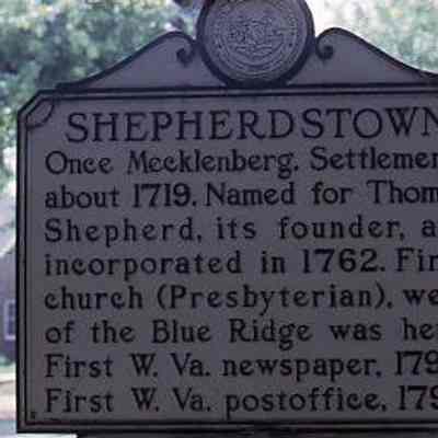 Shepherdstown historical marker