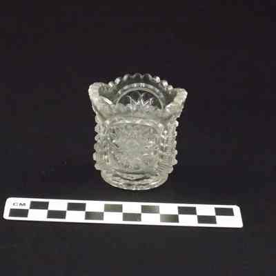 Clear glass bowl with no lid made for child's play