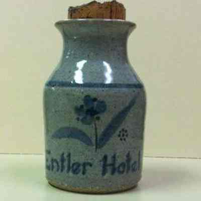 Gray, stoneware spice jar made by Sycamore Pottery