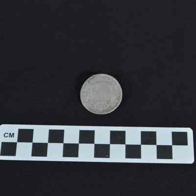 Spanish reale coin - back