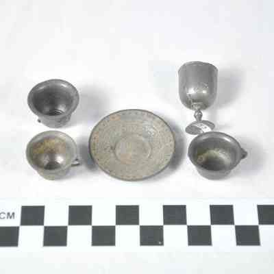 Small pewter play set