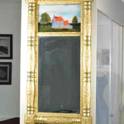 Large Adams-style, split column mirror