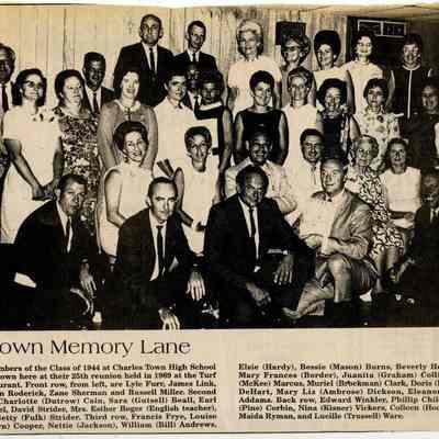 Charles Town High School Class of 1944 at 25th reunion in 1969